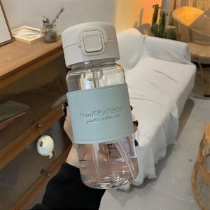 Gourde Anti-Fuite 360 avec Paille Silicone – Hydratation Saine et Écologique