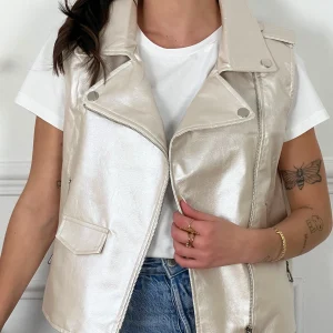 Veste sans manches Perfecto beige : Mia