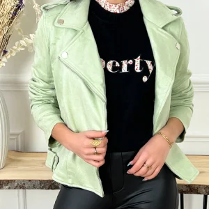 Veste perfecto vert : Laure