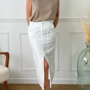 Jupe longue blanche : Cleya