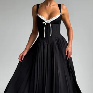 Natassia Mi-Longue- Noir/Blanc