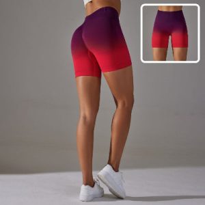 Short de Sport Femme Taille Haute Dégradé Ultra-Confort – Performance et Style