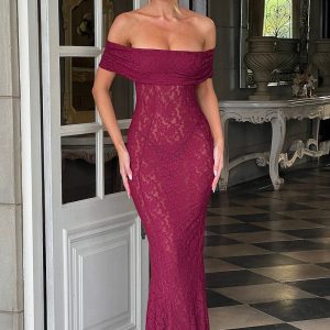 Stéphanie Robe Longue - Bordeaux