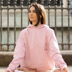 Sweat à capuche Lotus – Rose poudré