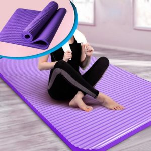 Tapis de Yoga Violet Pastel Antidérapant – Épaisseur Premium 15mm pour Pratique Confort
