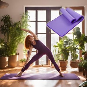 Tapis de Yoga Violet Premium avec Système d&rsquo;Alignement Intégré – Antidérapant et Écologique