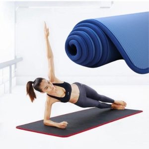 Tapis de Yoga Bleu Premium avec Système d&rsquo;Alignement Intégré pour Pratique Optimale